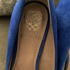 Sexy Vince Camuto Vccain Royal Blue Suede Pointed Toe